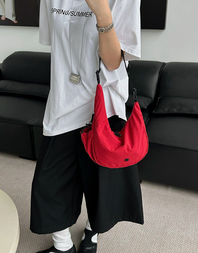 Soft half moon purse for casual streetwear outfits