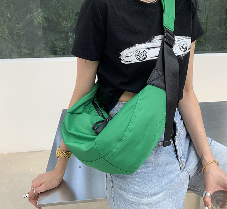 Casual crescent bag worn over the shoulder for everyday use