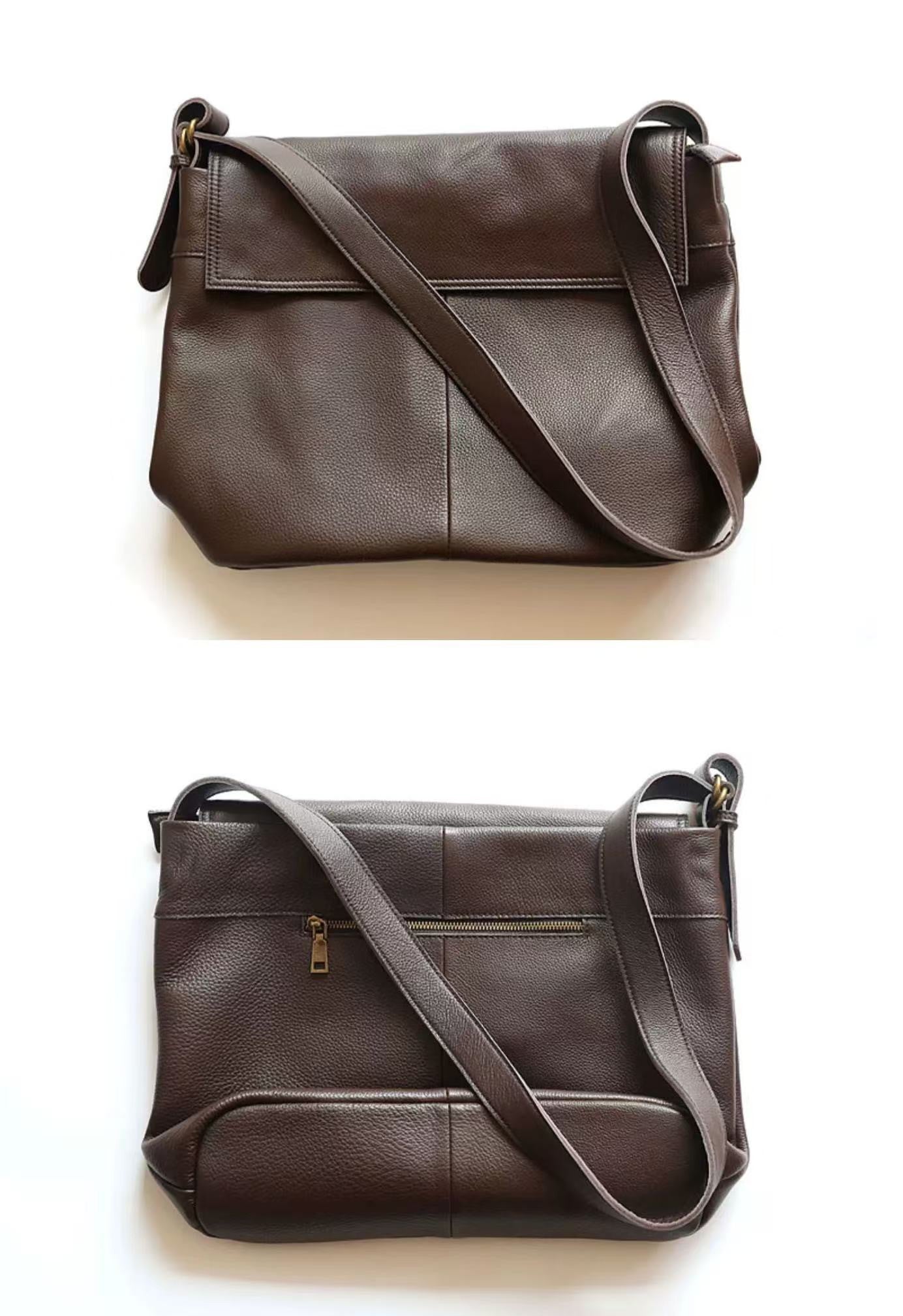 Soft Leather Shoulder Bag for Professional Women