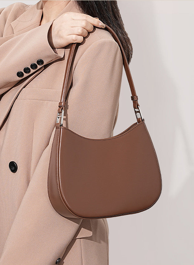 Sleek and Modern Genuine Leather Women's Handbag with Single Strap woyaza