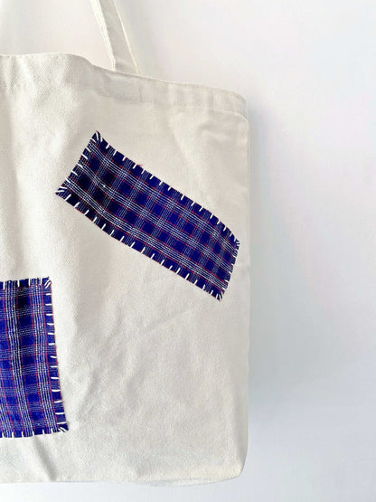 bag casually folded over the back of a café stool