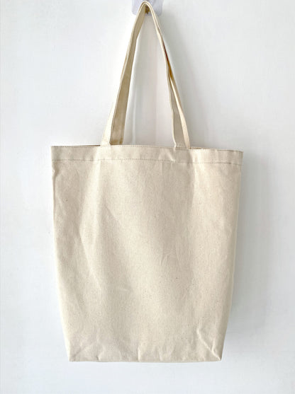 lightweight large canvas tote for books groceries and travel