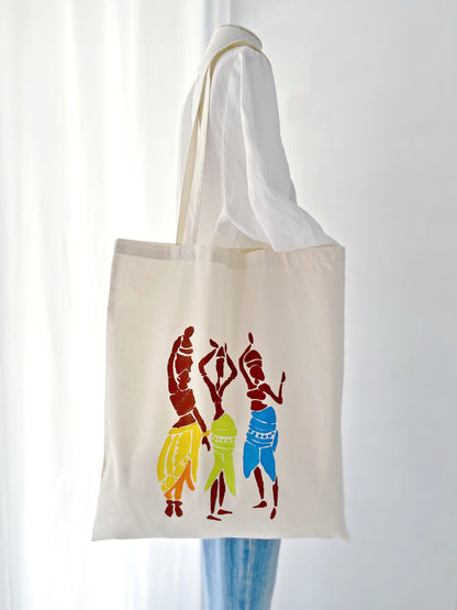 relaxed cotton tote bag styled for museums and city walks