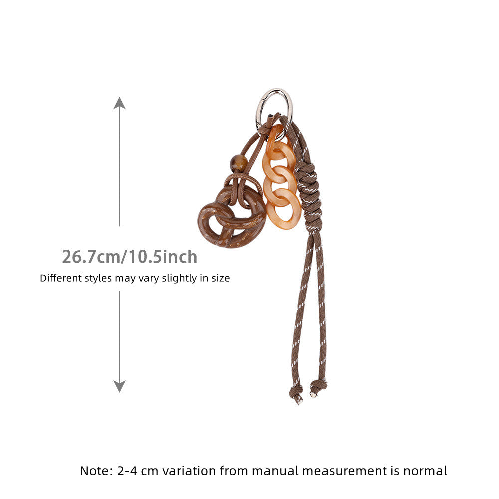Woven keychain accessory for keys and daily essentials