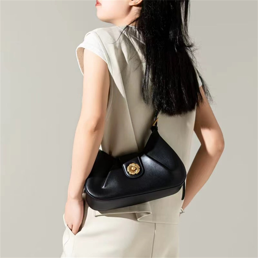 Versatile Designer Leather Bag for Women with Handheld and Crossbody Features