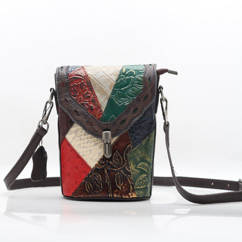 Elegant Leather Shoulder Bag with Vintage Touch Woyaza