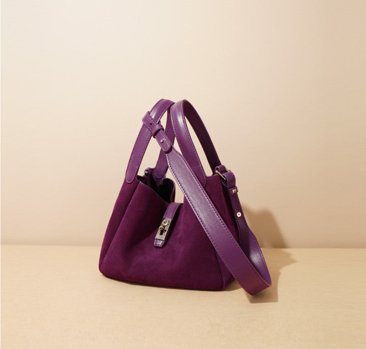 High-Quality Leather Bucket Bag for Women, Perfect for Work and Weekend Outings