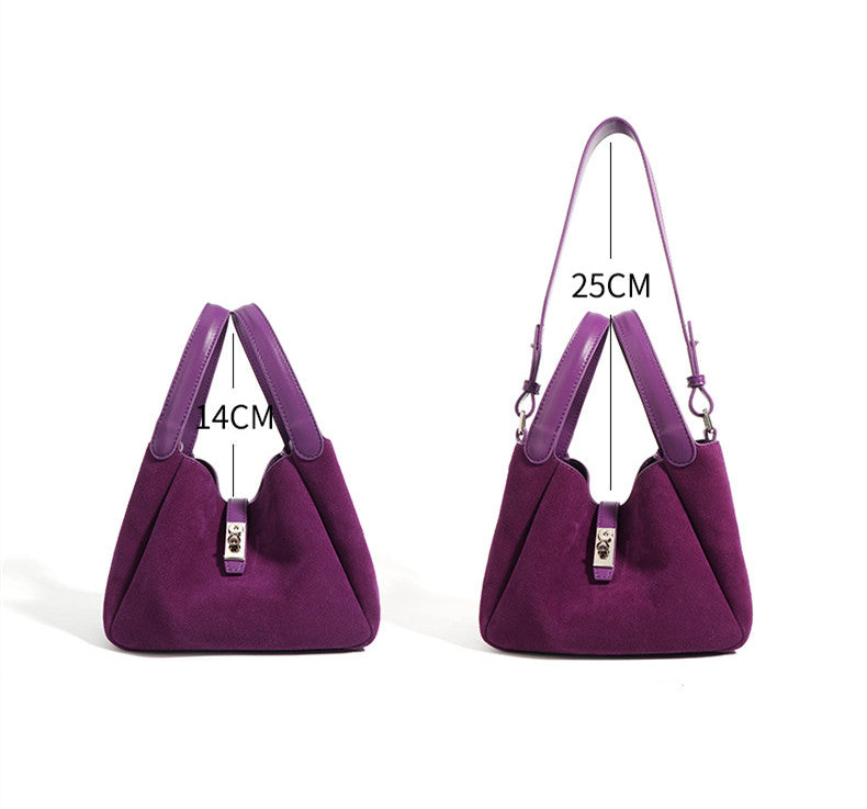 Versatile Leather Bucket Bag for Women with Hand and Shoulder Carry Options