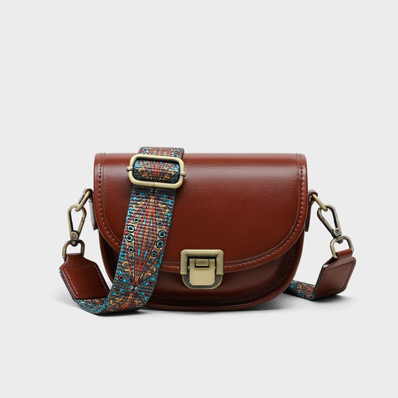 Timeless Women's Genuine Leather Shoulder Bag with Unique Locking Feature Woyaza