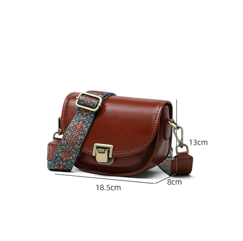 Minimalist Ladies' Soft Leather Crossbody Bag with Exclusive Closure Design Woyaza