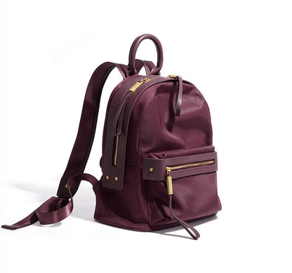 Vegan Nylon Leather Backpack for Women