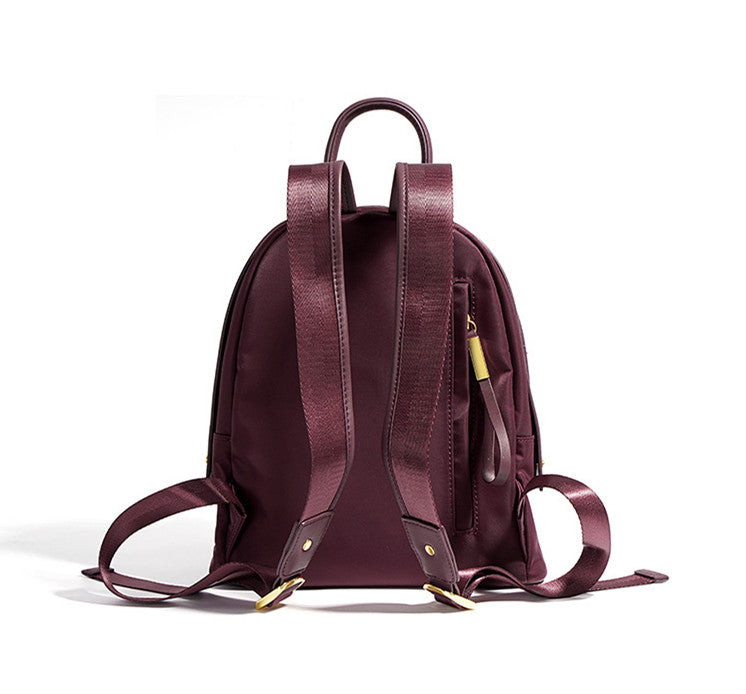 Waterproof Nylon Leather Backpack for Ladies