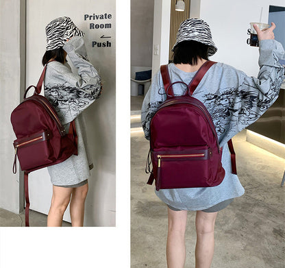 Trendy Women’s Nylon and Leather Backpack for Work