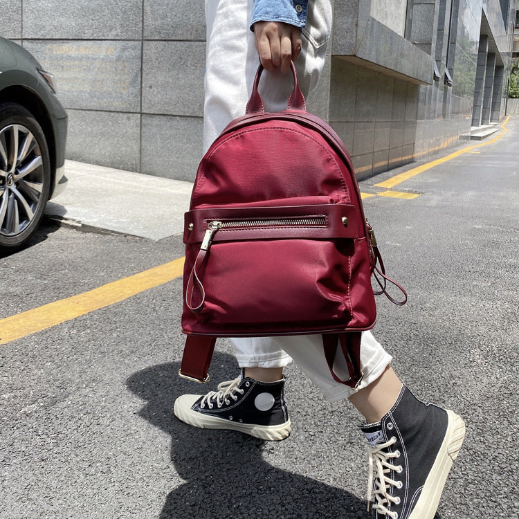 High-Quality Nylon and Leather Backpack for Women’s Fashion
