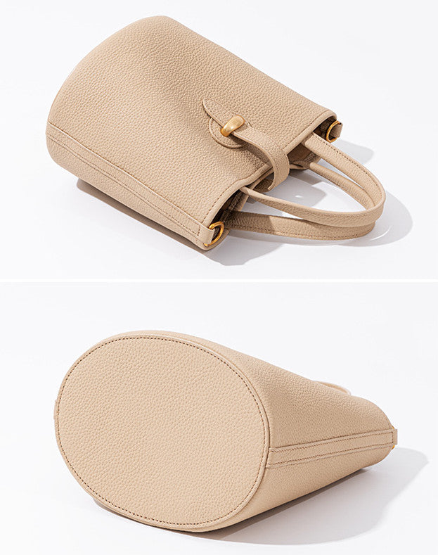 Stylish Soft Leather Bucket Purse for Ladies Woyaza