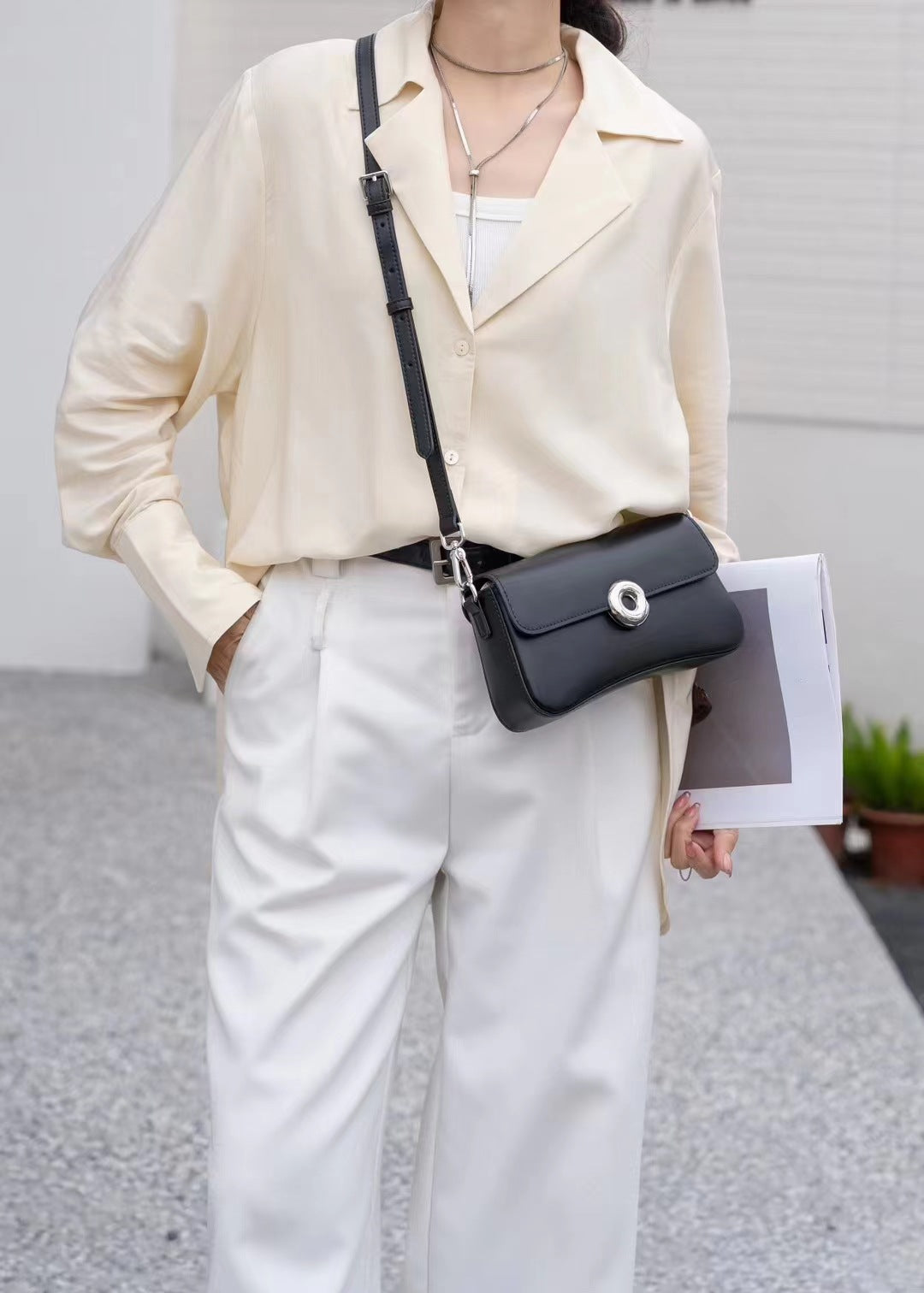 Small Leather Shoulder Bag for Women with Elegant Design