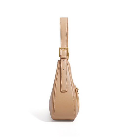 Stylish and Functional Leather Handbag with Adjustable Shoulder Strap