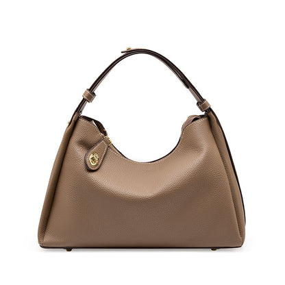 High-Quality Minimalist Genuine Leather Handbag, Small and Elegant for Women