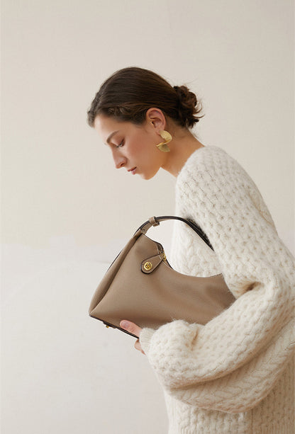 Versatile Small Leather Handbag for Women Can Be Worn Crossbody Shoulder or Handheld