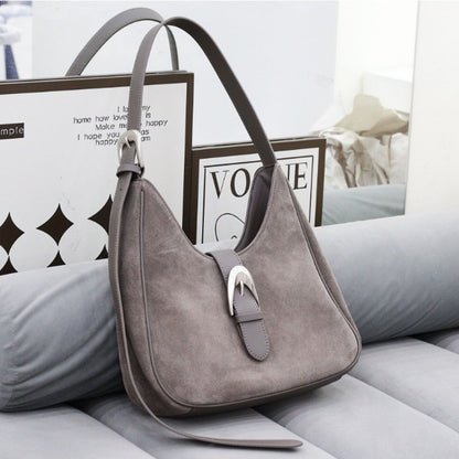 Luxury Suede Leather Crossbody Shoulder Bag for Women