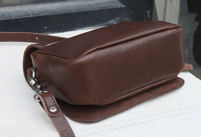 Minimalist Vintage Italy Leather Crossbody Bag