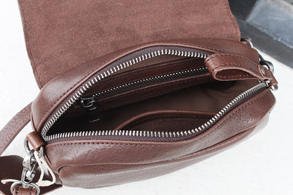 Minimalist Vintage Italy Leather Crossbody Bag