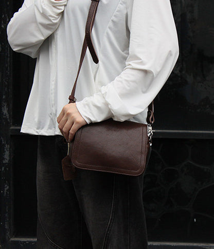 Minimalist Vintage Italy Leather Crossbody Bag