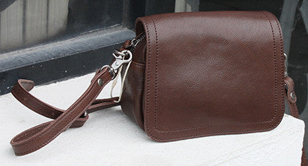 Minimalist Vintage Italy Leather Crossbody Bag