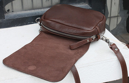 Minimalist Vintage Italy Leather Crossbody Bag