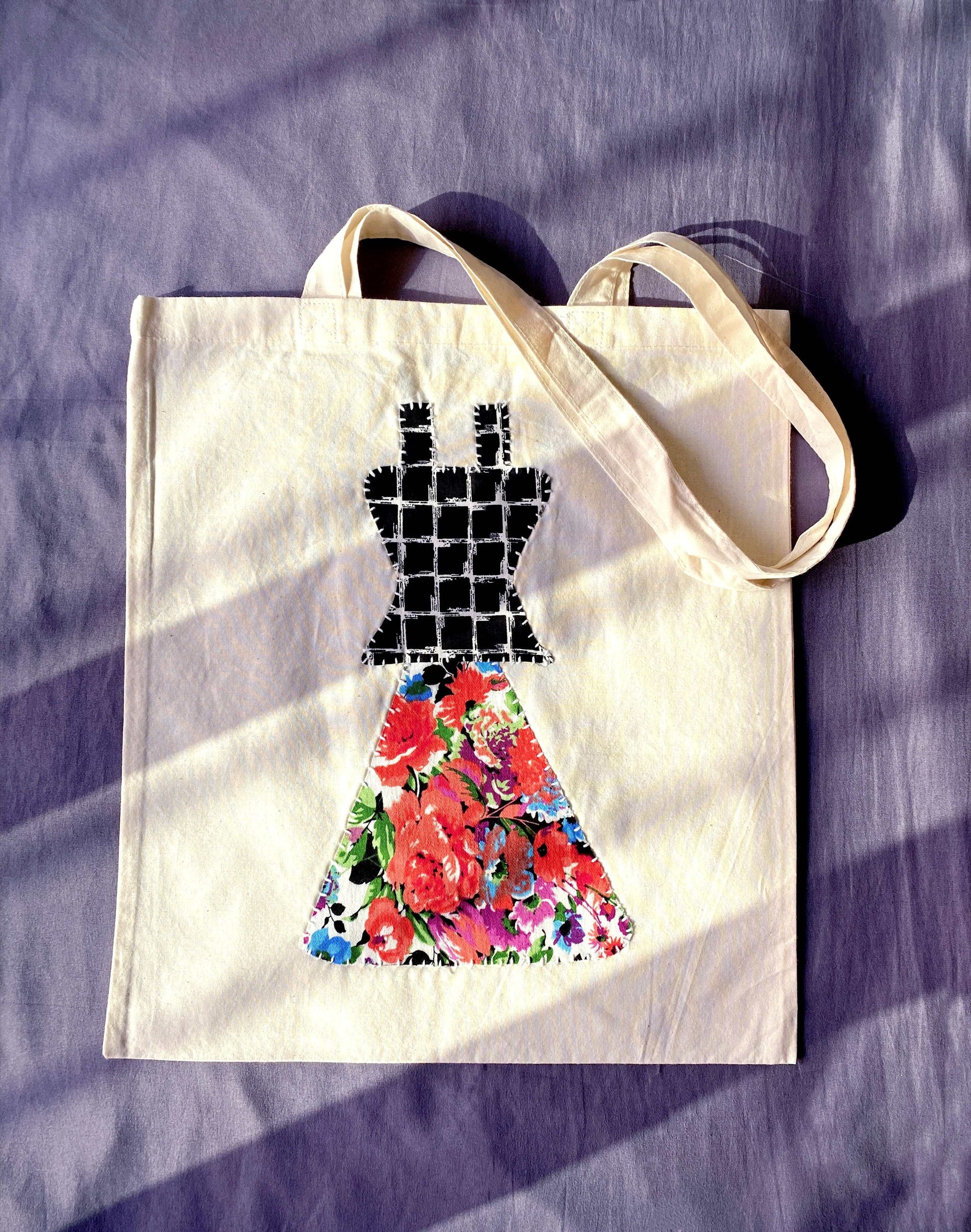 Unique design cotton tote, perfect for Christmas gift guides.