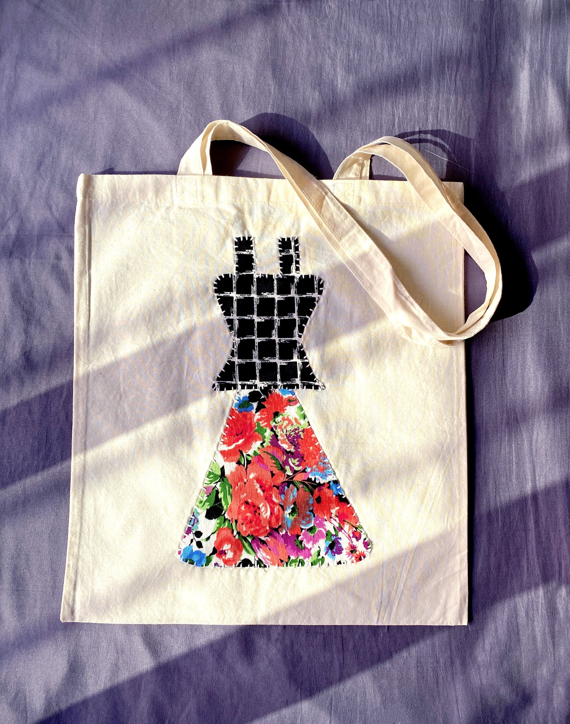 Unique design cotton tote, perfect for Christmas gift guides.