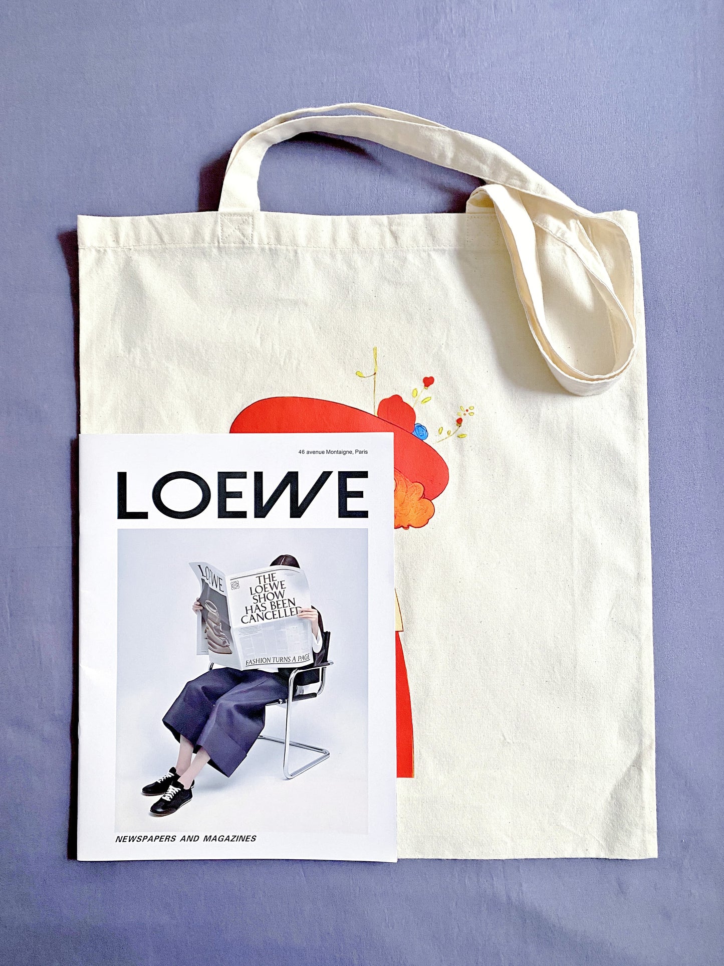 Large capacity cotton tote suitable for daily shopping