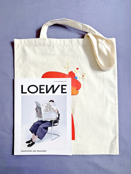 Large capacity cotton tote suitable for daily shopping