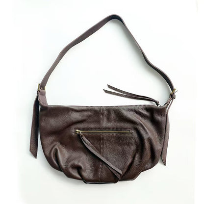 Ladies Vintage Leather Soft Crossbody Bag for Work and Daily Use