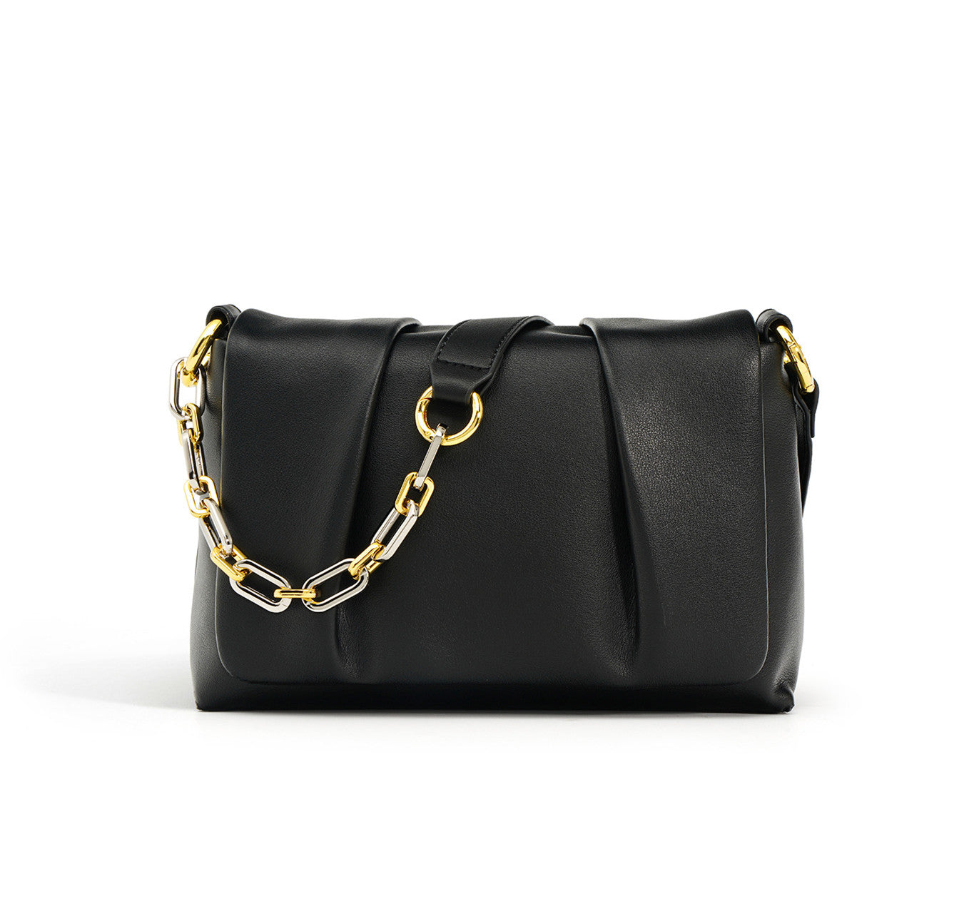 Ladies Square Leather Bag with Chain Strap for Fashionable Outfits