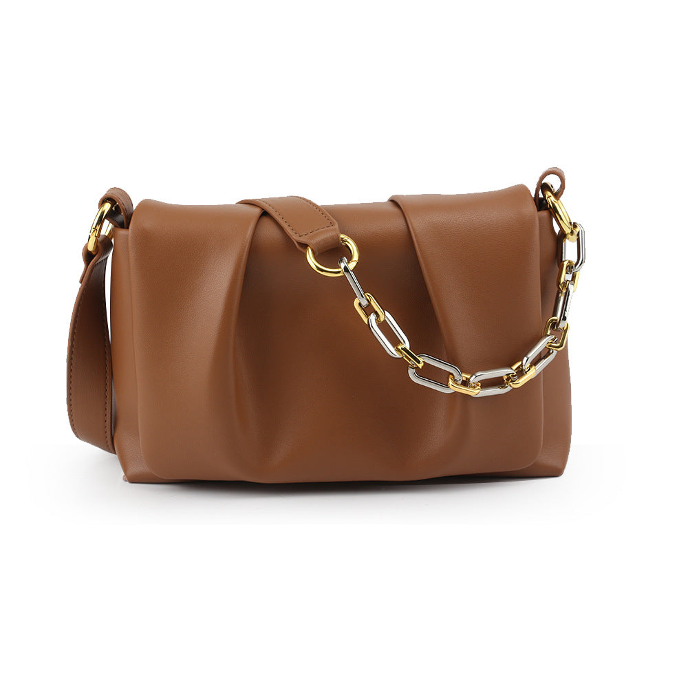 Women Fashion Square Soft Leather Shoulder Bag