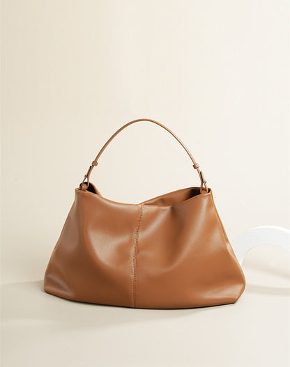 Soft Leather Work Tote Bag