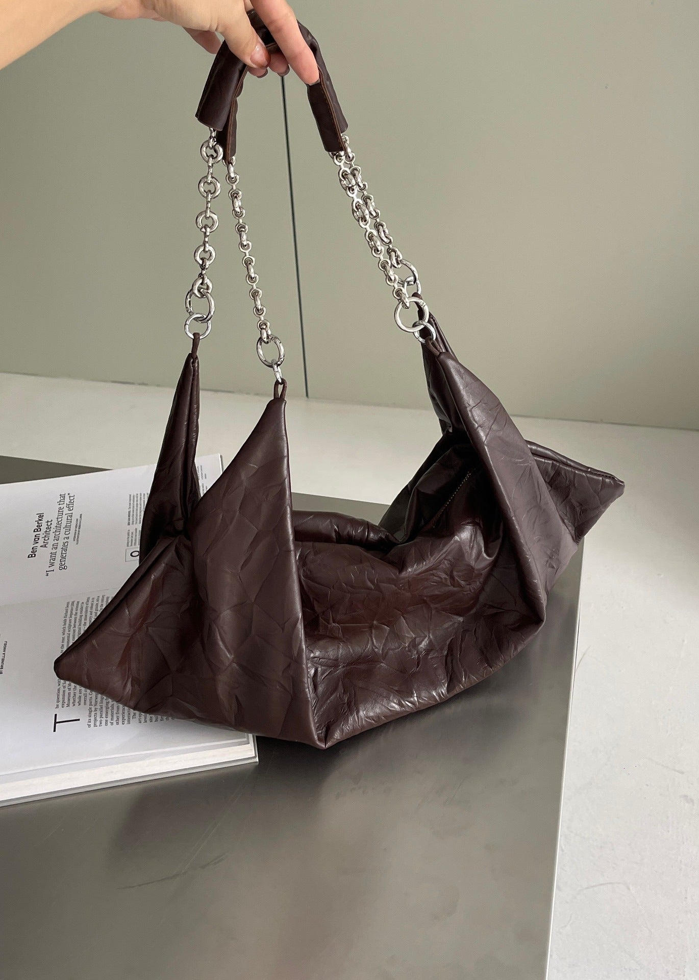Exclusive Leather Shoulder Bag with Designer Touch Woyaza