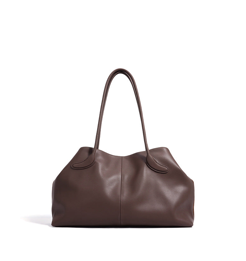 Soft Leather and Suede Tote Bag for Women with Multiple Compartments for Work Essentials