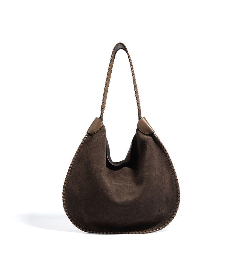 Soft Cowhide Leather Handbag for Work and Casual Outings