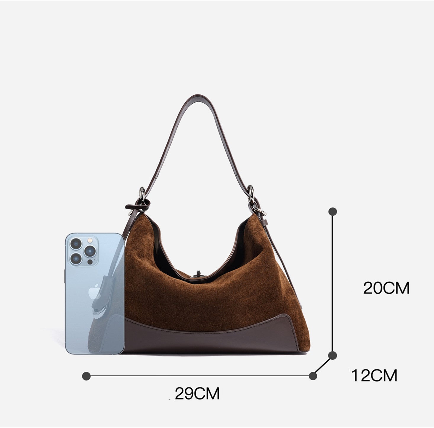 Soft Leather Handbag for Women with Handheld and Crossbody Carrying Options