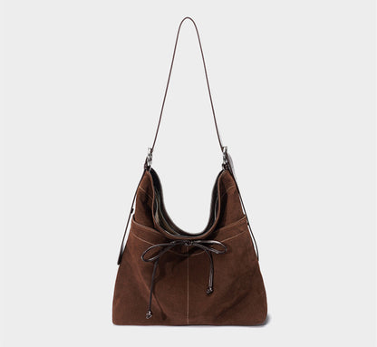 Women's Soft Leather Commuter Tote Bag with Elegant Design for Business Use