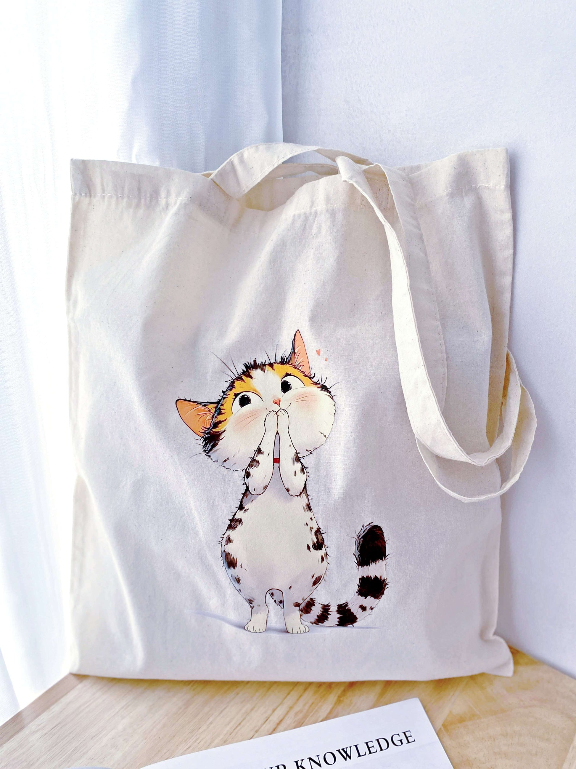 A sustainable holiday gift idea, this kitty tote actually gets used and loved daily.