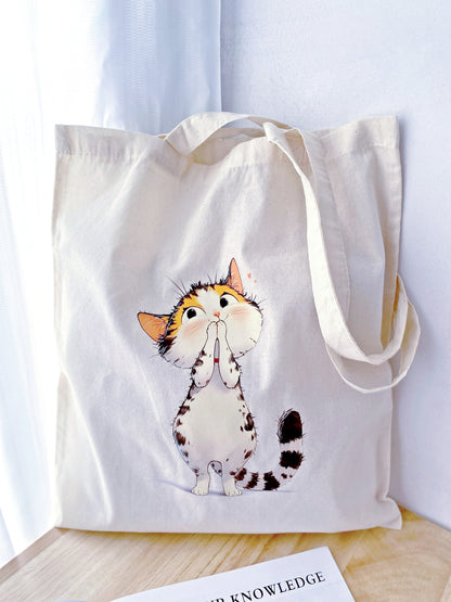 A sustainable holiday gift idea, this kitty tote actually gets used and loved daily.