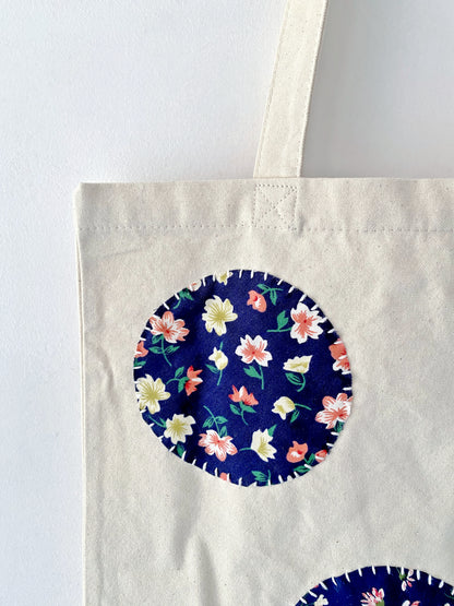 Folded compact view of the bag, illustrating how easily it fits into a suitcase for zero-waste travel.