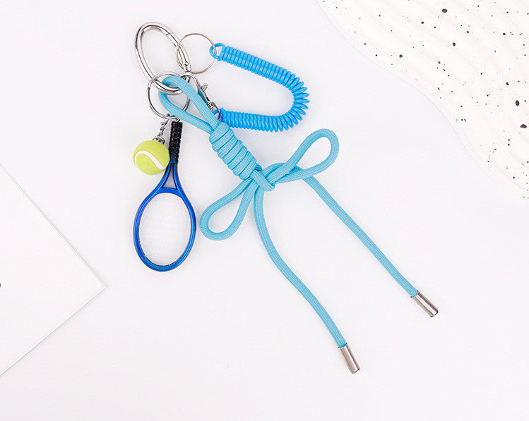 Small woven rope accessory for backpacks and tote bags