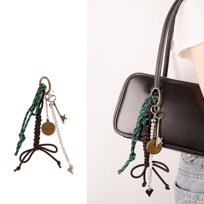 Sturdy outdoor lanyard bag charm with industrial style clip