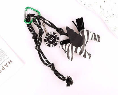 Handmade bag accessory with a sporty outdoor feel