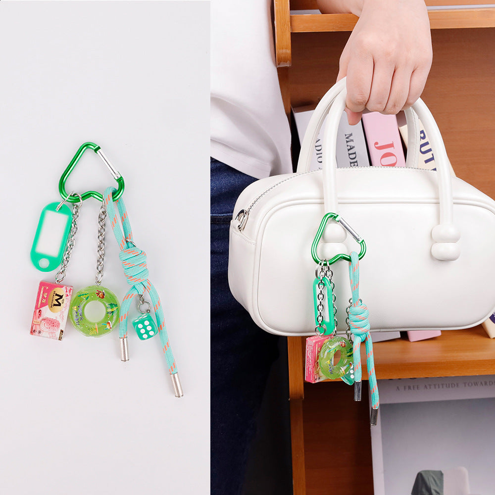 Green handmade keychain charm as a thoughtful little gift