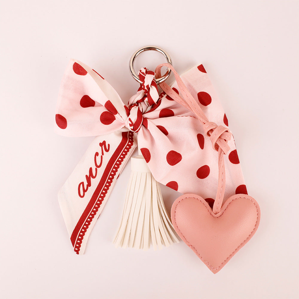 Handmade pink charm for decorating a backpack zipper